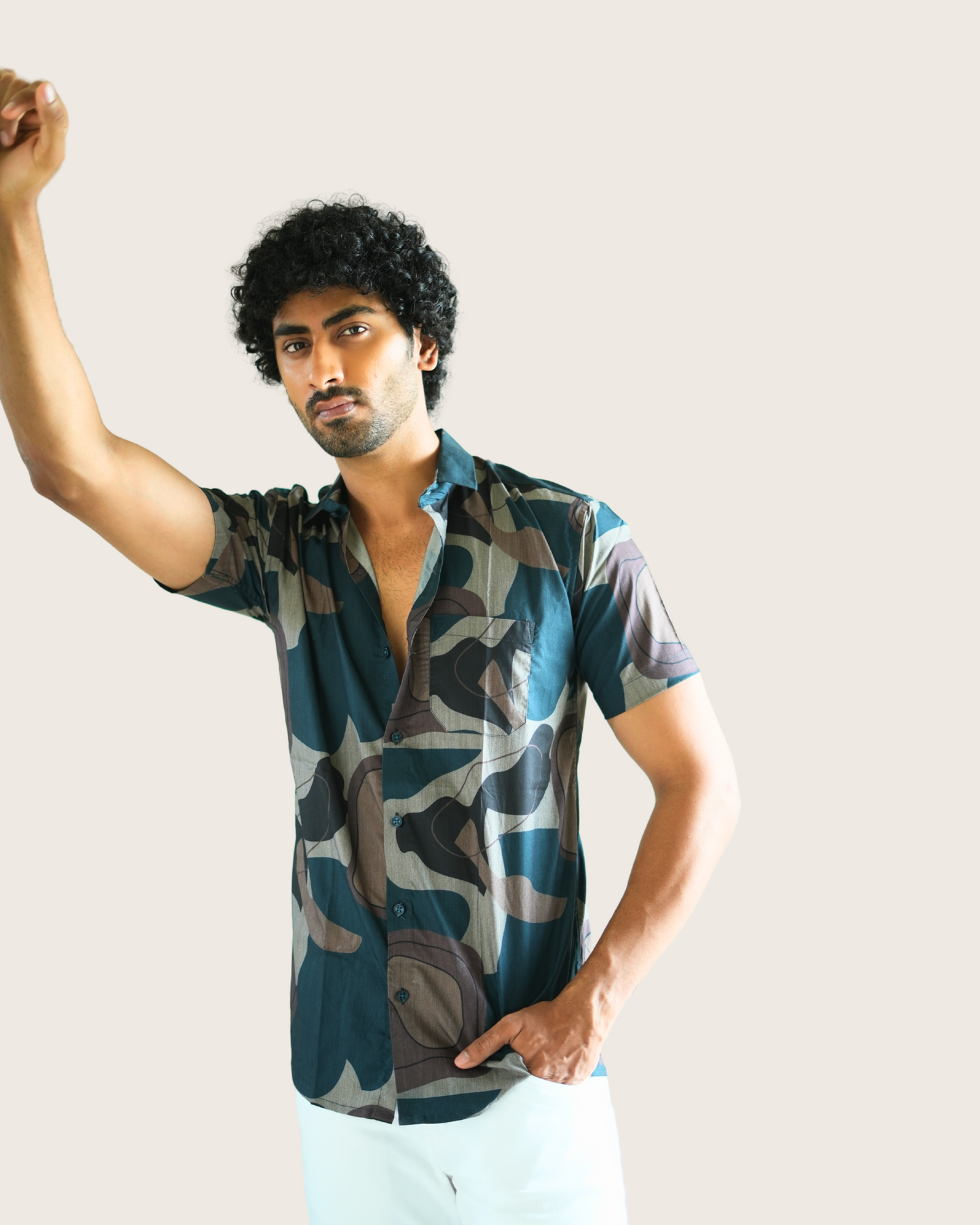 WARM ANCIENT LINING PRINTED SHIRT